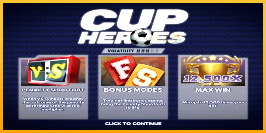 Cup Heroes lošimo automatas už pinigus, paveikslėlį 1