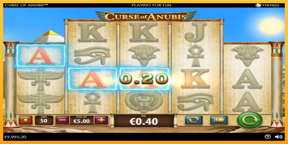 Curse of Anubis lošimo automatas už pinigus, paveikslėlį 2