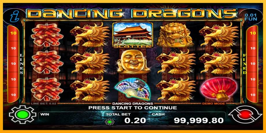 Dancing Dragons lošimo automatas už pinigus, paveikslėlį 1