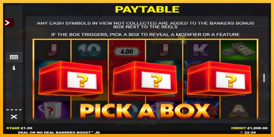 Deal or No Deal Bankers Boost Jackpot King lošimo automatas už pinigus, paveikslėlį 5