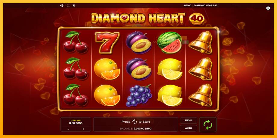 Diamond Heart 40 lošimo automatas už pinigus, paveikslėlį 1