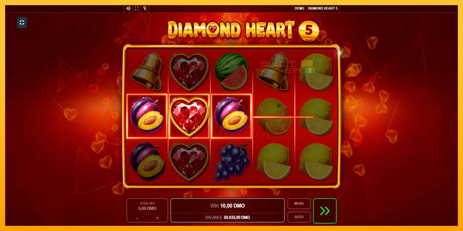 Diamond Heart 5 lošimo automatas už pinigus, paveikslėlį 5