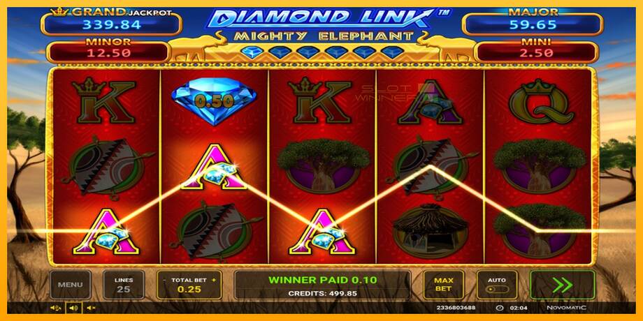 Diamond Link: Mighty Elephant lošimo automatas už pinigus, paveikslėlį 2