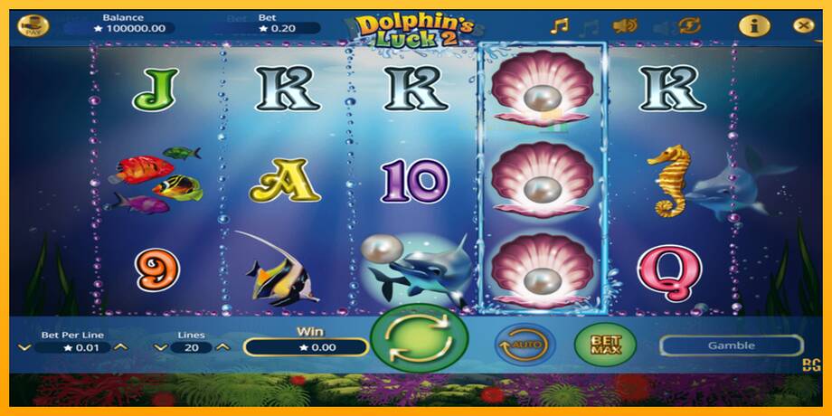 Dolphin’s Luck 2 lošimo automatas už pinigus, paveikslėlį 1