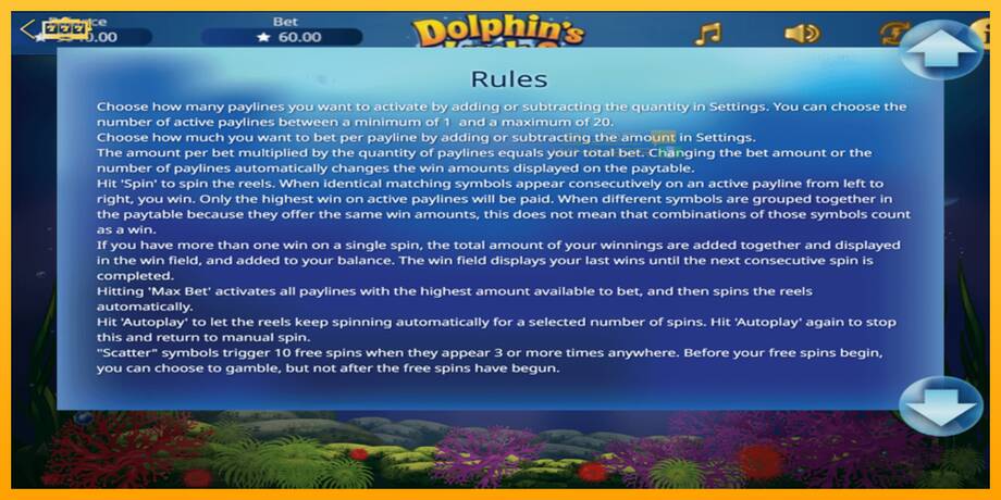 Dolphin’s Luck 2 lošimo automatas už pinigus, paveikslėlį 4