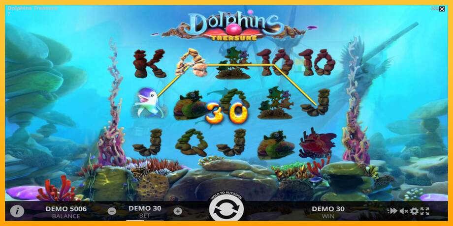 Dolphins Treasure lošimo automatas už pinigus, paveikslėlį 3