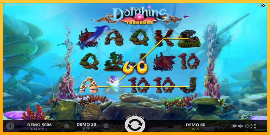 Dolphins Treasure lošimo automatas už pinigus, paveikslėlį 4