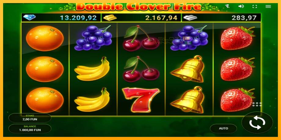 Double Clover Fire lošimo automatas už pinigus, paveikslėlį 1