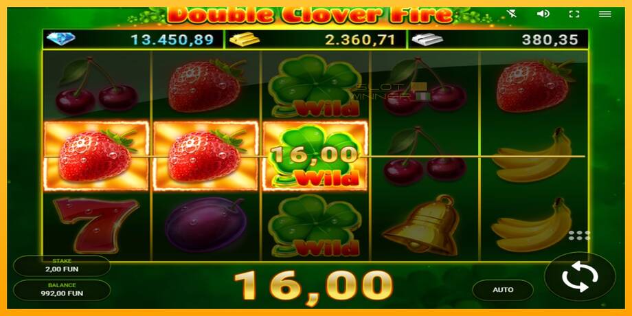 Double Clover Fire lošimo automatas už pinigus, paveikslėlį 3