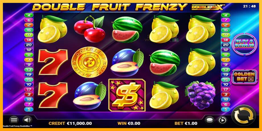 Double Fruit Frenzy DoubleMax lošimo automatas už pinigus, paveikslėlį 1