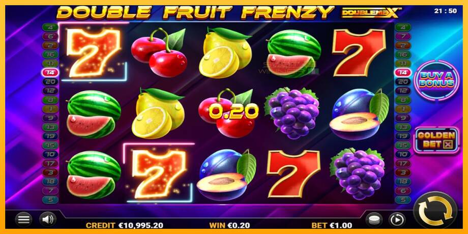 Double Fruit Frenzy DoubleMax lošimo automatas už pinigus, paveikslėlį 2