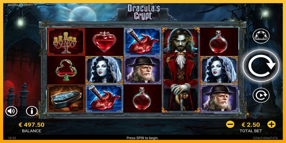 Draculas Crypt lošimo automatas už pinigus, paveikslėlį 2