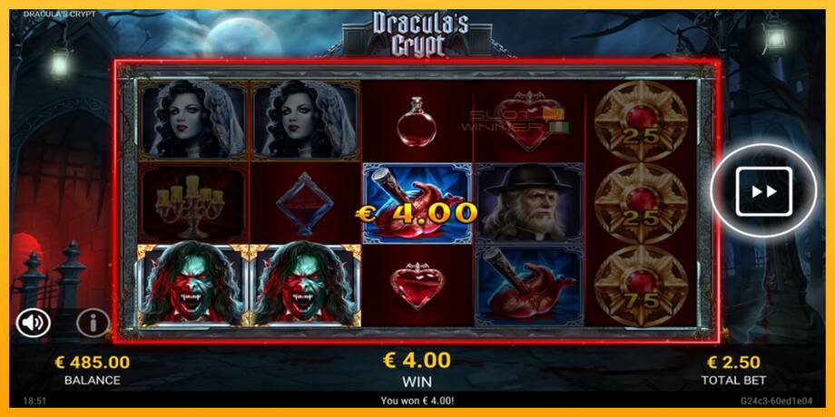 Draculas Crypt lošimo automatas už pinigus, paveikslėlį 3