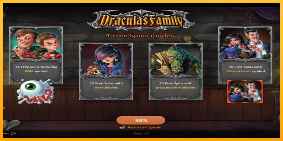 Dracula’s Family lošimo automatas už pinigus, paveikslėlį 1