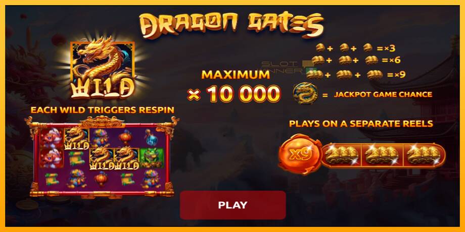 Dragon Gates lošimo automatas už pinigus, paveikslėlį 1