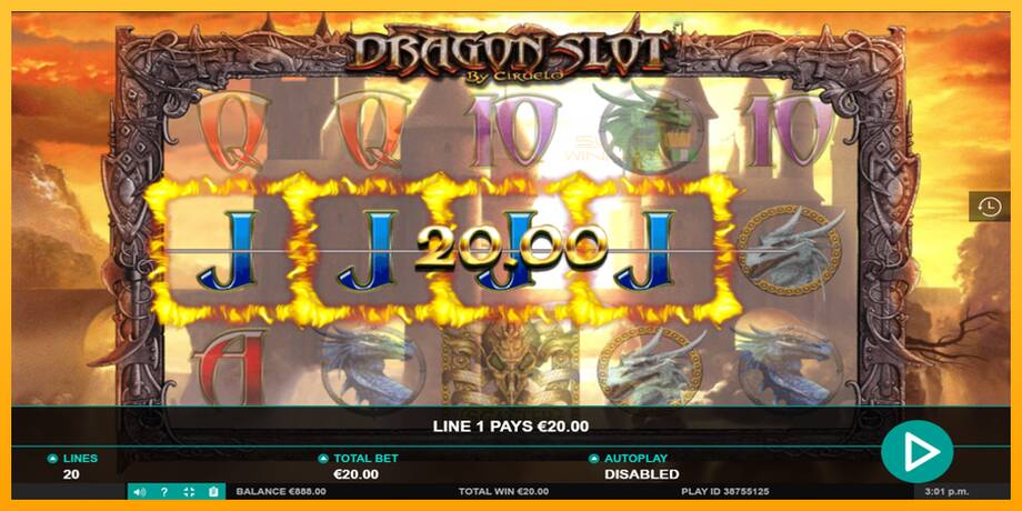 Dragon Slot lošimo automatas už pinigus, paveikslėlį 4