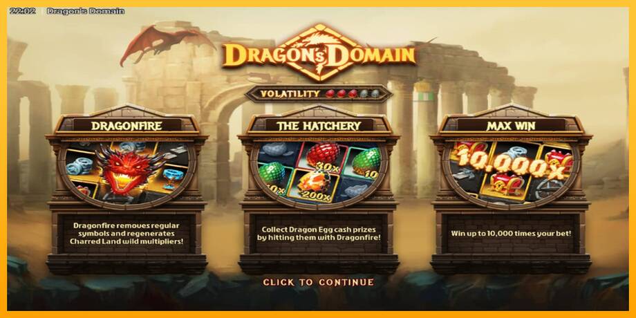 Dragons Domain lošimo automatas už pinigus, paveikslėlį 1