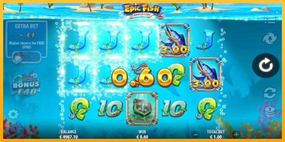 Epic Fish Adventure lošimo automatas už pinigus, paveikslėlį 3