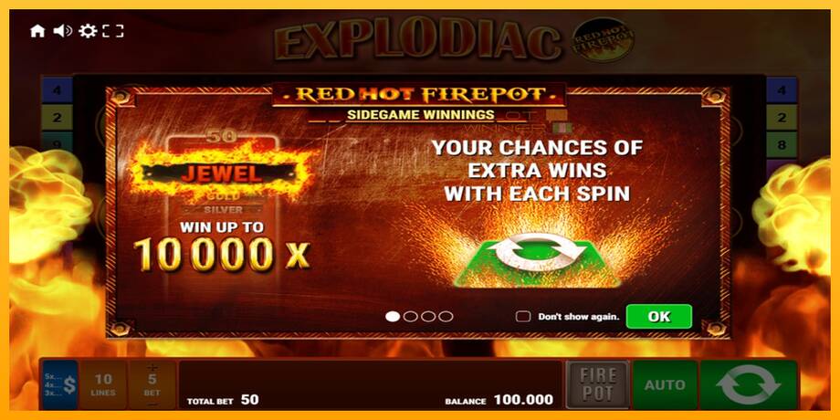 Explodiac Red Hot Firepot lošimo automatas už pinigus, paveikslėlį 1