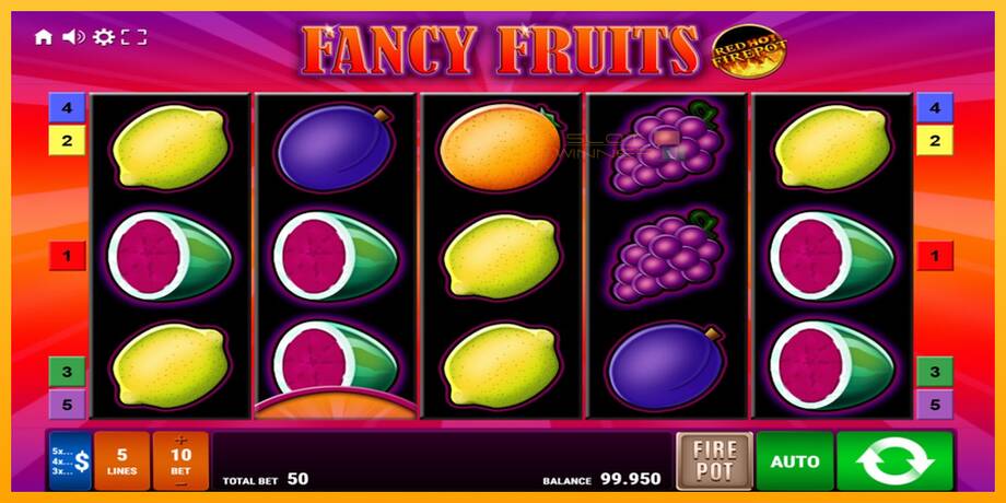 Fancy Fruits Red Hot Firepot lošimo automatas už pinigus, paveikslėlį 1