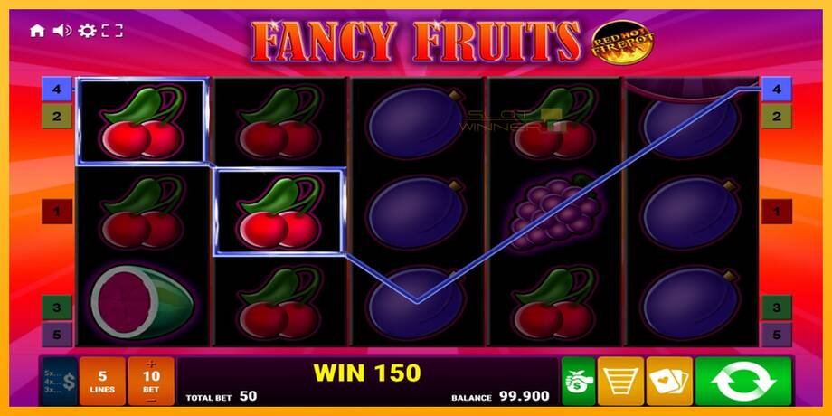 Fancy Fruits Red Hot Firepot lošimo automatas už pinigus, paveikslėlį 2