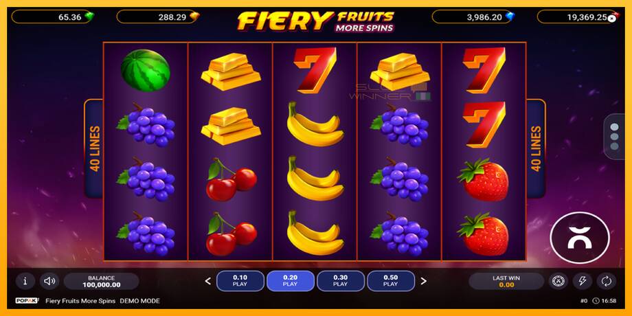 Fiery Fruits More Spins lošimo automatas už pinigus, paveikslėlį 1