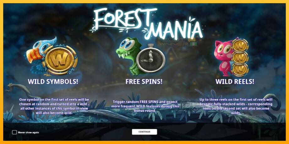 Forest Mania lošimo automatas už pinigus, paveikslėlį 1