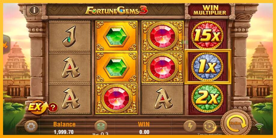 Fortune Gems 3 lošimo automatas už pinigus, paveikslėlį 2