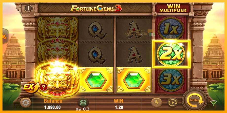 Fortune Gems 3 lošimo automatas už pinigus, paveikslėlį 3