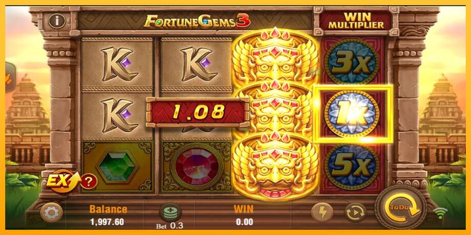 Fortune Gems 3 lošimo automatas už pinigus, paveikslėlį 4