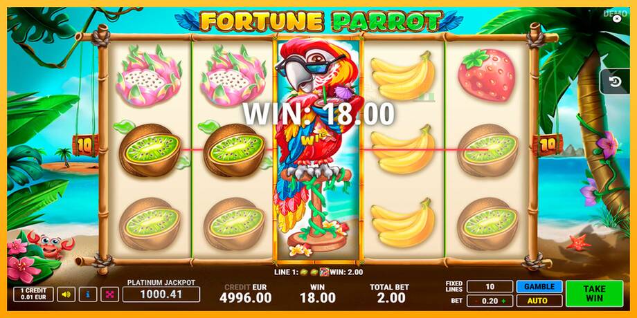 Fortune Parrot lošimo automatas už pinigus, paveikslėlį 2