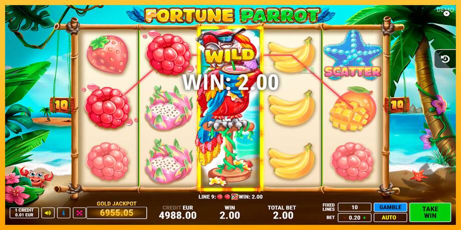 Fortune Parrot lošimo automatas už pinigus, paveikslėlį 4