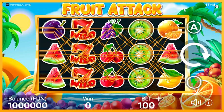 Fruit Attack lošimo automatas už pinigus, paveikslėlį 1