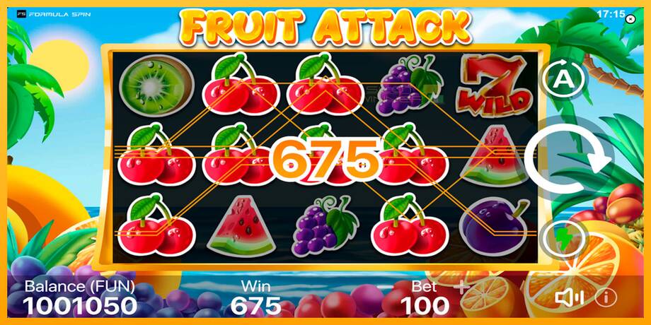 Fruit Attack lošimo automatas už pinigus, paveikslėlį 3