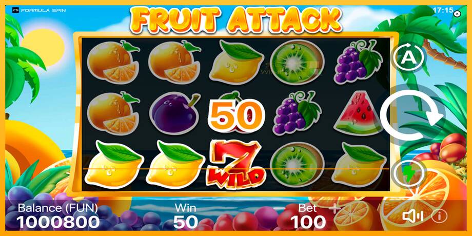 Fruit Attack lošimo automatas už pinigus, paveikslėlį 4