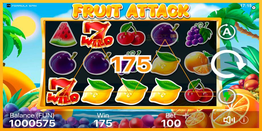 Fruit Attack lošimo automatas už pinigus, paveikslėlį 5