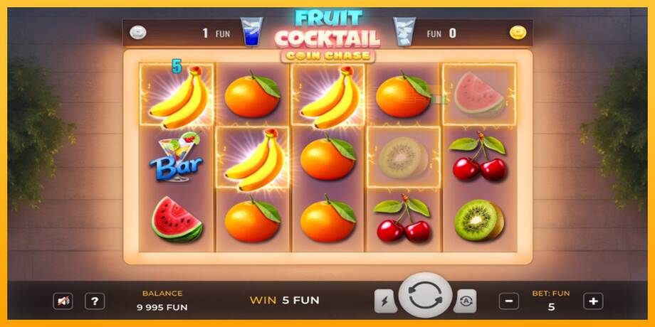 Fruit Cocktail Coin Chase lošimo automatas už pinigus, paveikslėlį 2