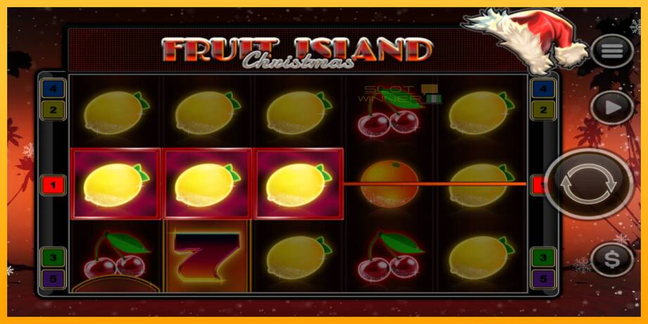 Fruit Island Christmas lošimo automatas už pinigus, paveikslėlį 4