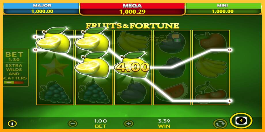 Fruits & Fortune lošimo automatas už pinigus, paveikslėlį 4