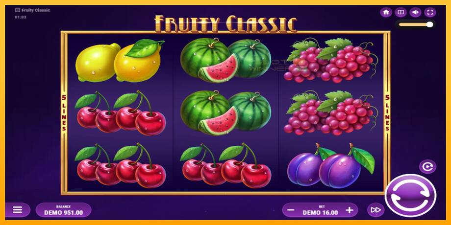 Fruity Classic lošimo automatas už pinigus, paveikslėlį 1