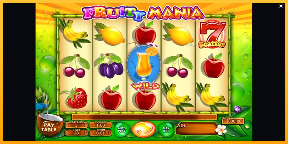 Fruity Mania lošimo automatas už pinigus, paveikslėlį 1