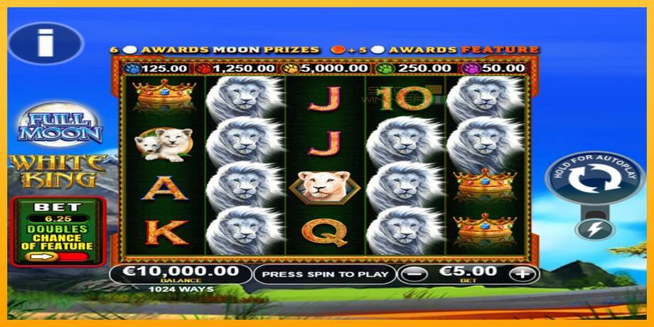 Full Moon: White King PowerPlay Jackpot lošimo automatas už pinigus, paveikslėlį 1