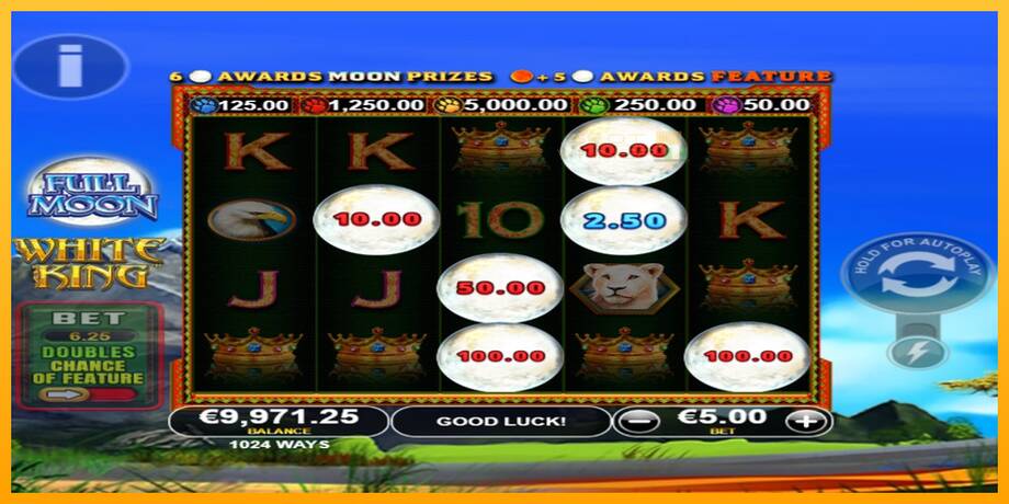 Full Moon: White King PowerPlay Jackpot lošimo automatas už pinigus, paveikslėlį 3