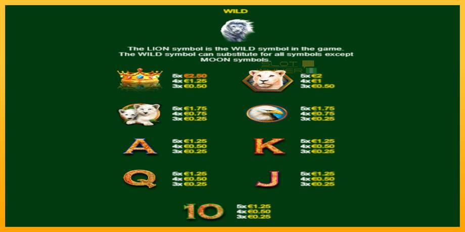 Full Moon: White King PowerPlay Jackpot lošimo automatas už pinigus, paveikslėlį 6