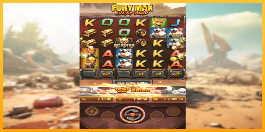 Fury Max Lucky Road lošimo automatas už pinigus, paveikslėlį 3