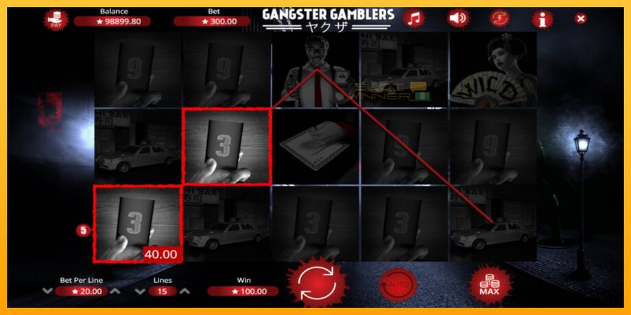 Gangster Gamblers lošimo automatas už pinigus, paveikslėlį 3