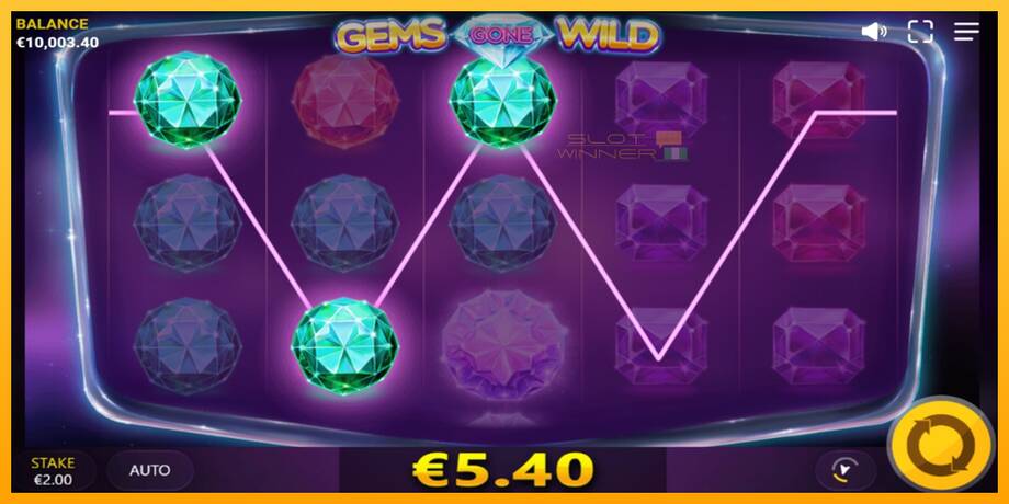 Gems Gone Wild lošimo automatas už pinigus, paveikslėlį 2