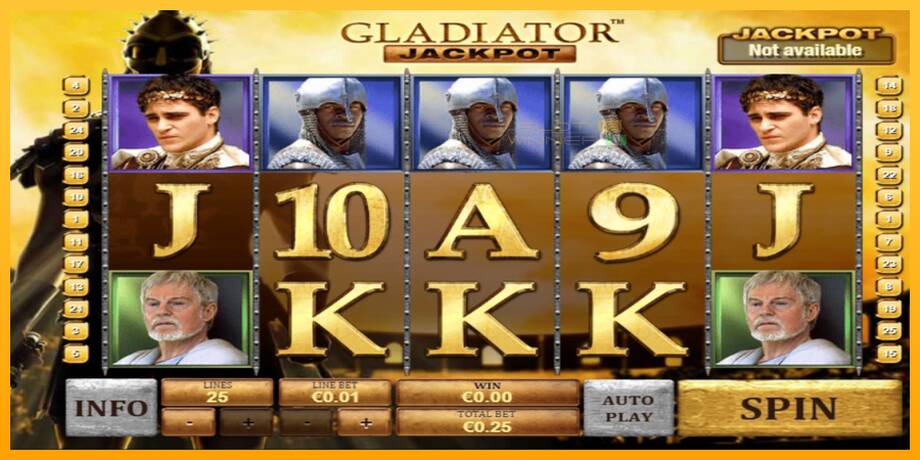 Gladiator Jackpot lošimo automatas už pinigus, paveikslėlį 1