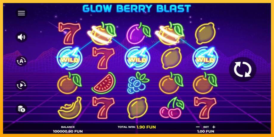 Glow Berry Blast lošimo automatas už pinigus, paveikslėlį 2