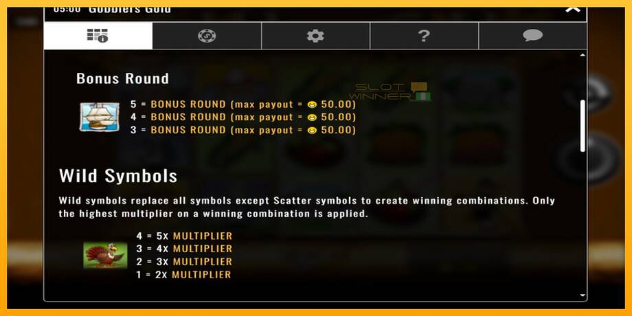 Gobblers Gold lošimo automatas už pinigus, paveikslėlį 4